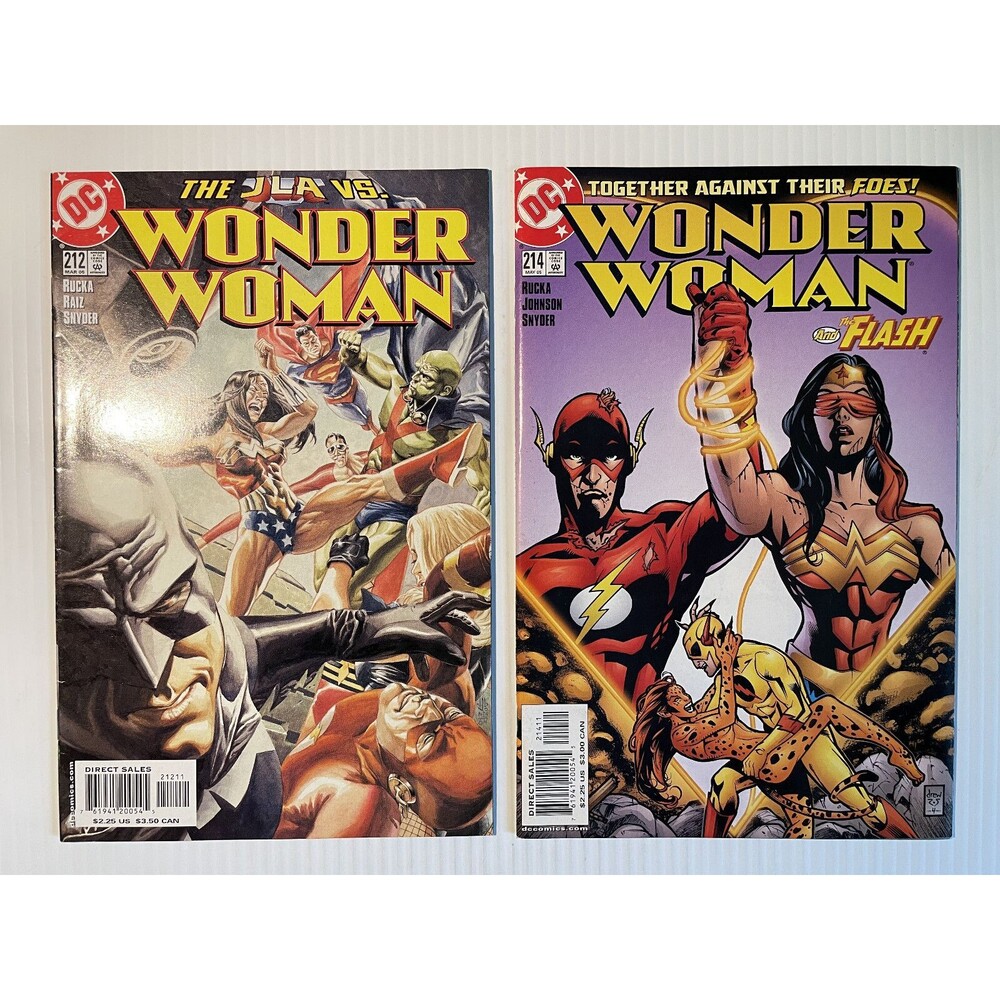 Wonder Woman w/ JLA, Flash No.212 & 214 (2005) DC Comics • Rucka, Raiz, Snyder